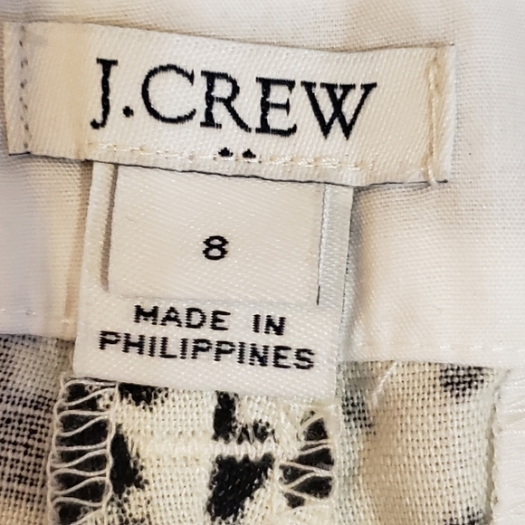 J. CREW Scalloped Hem Animal Print Shorts Size 8 - Picture 5 of 7